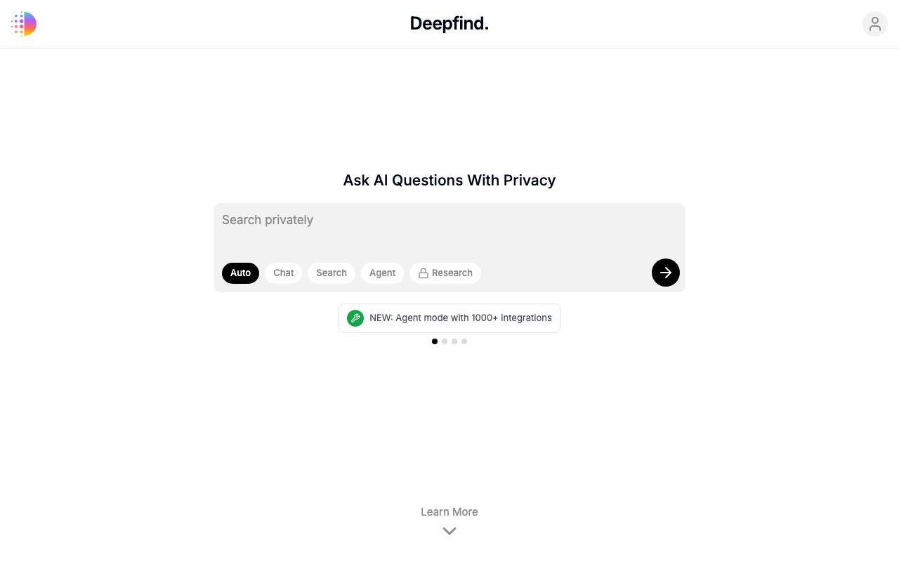 Deepfind website preview