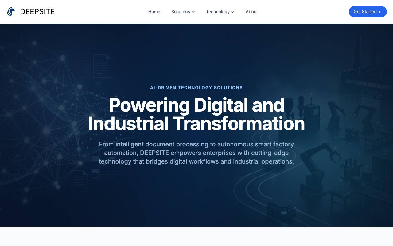 DeepSite website preview