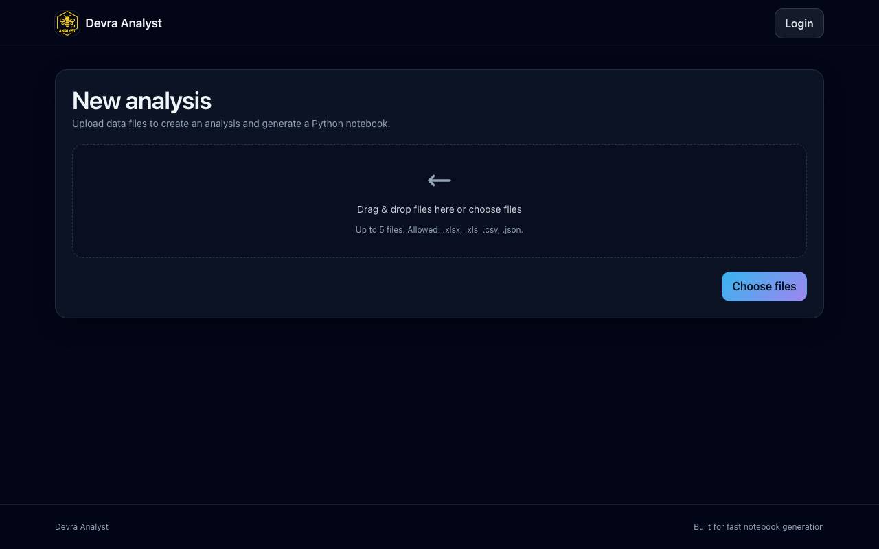 Devra website preview
