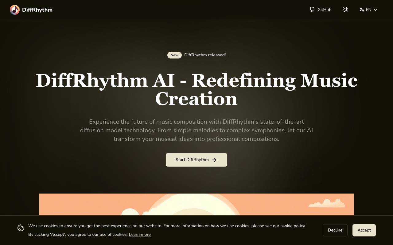 DiffRhythm website preview