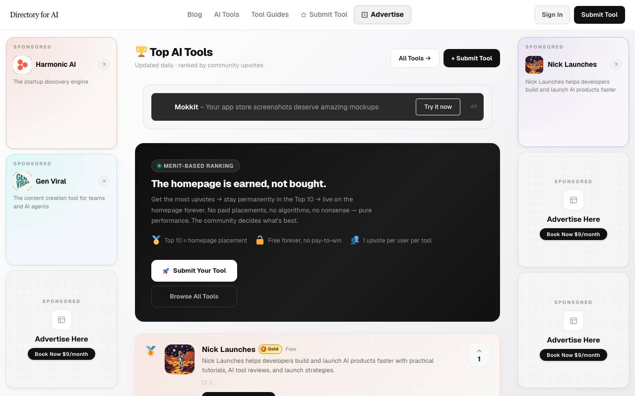 Directory for AI website preview