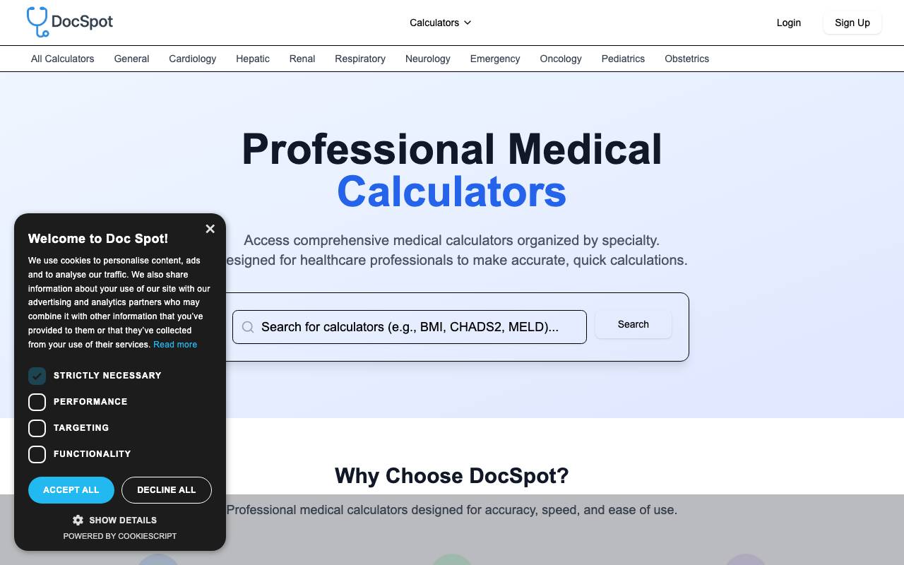 DocSpot website preview