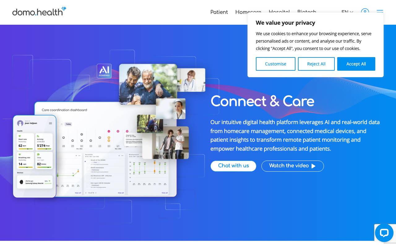 domo.health website preview