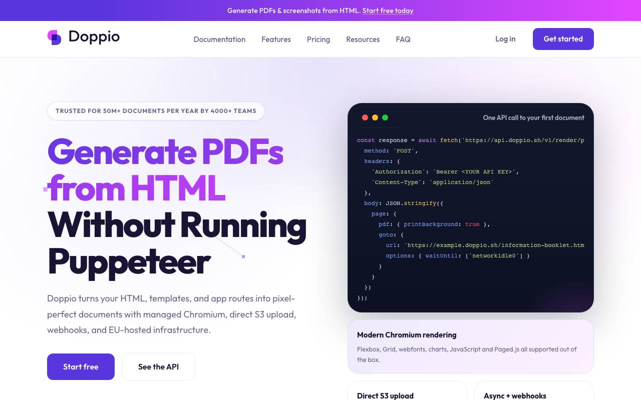 Dopio website preview