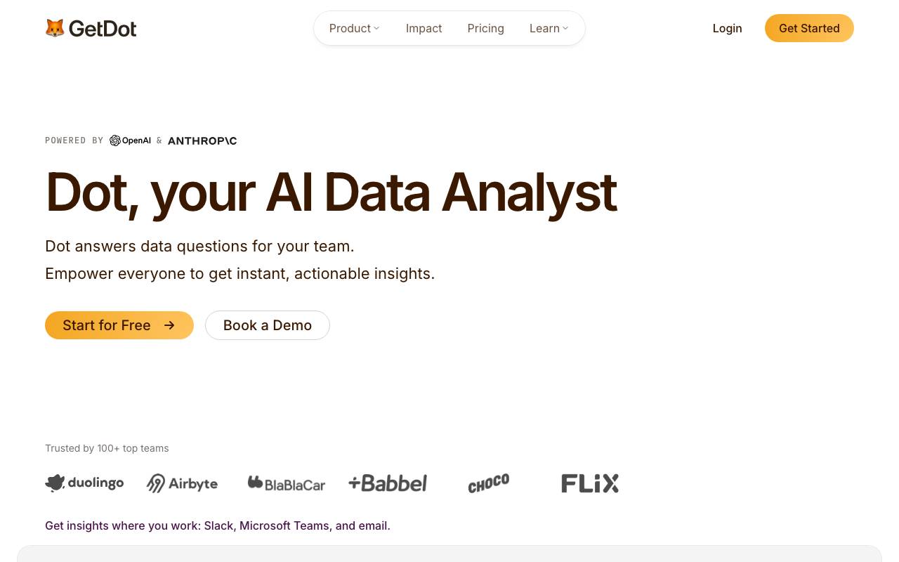 Dot website preview