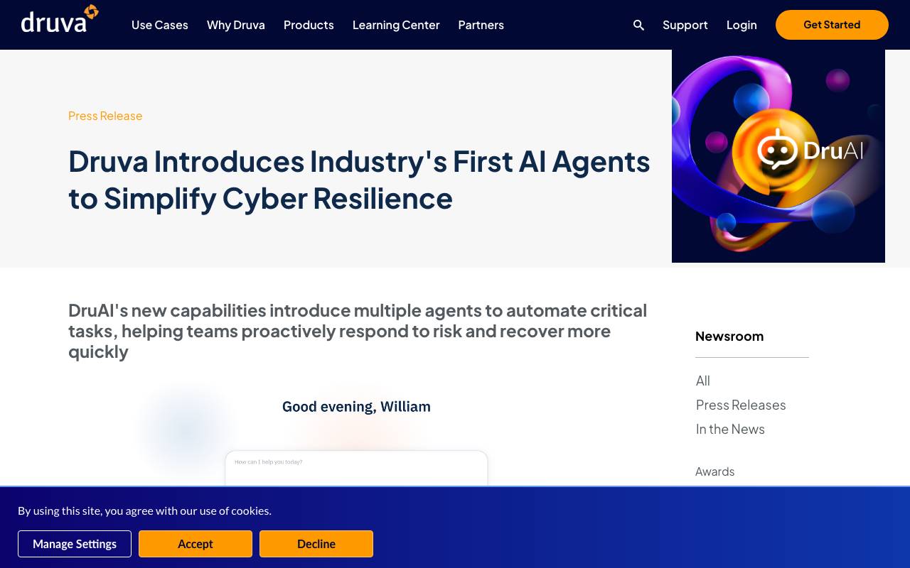 DruAI website preview