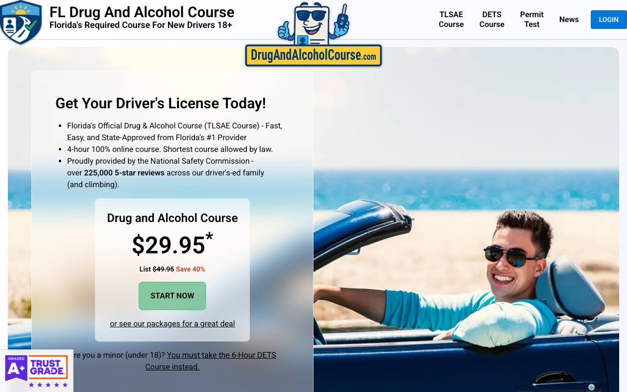 DrugandAlcoholCourse.com website preview