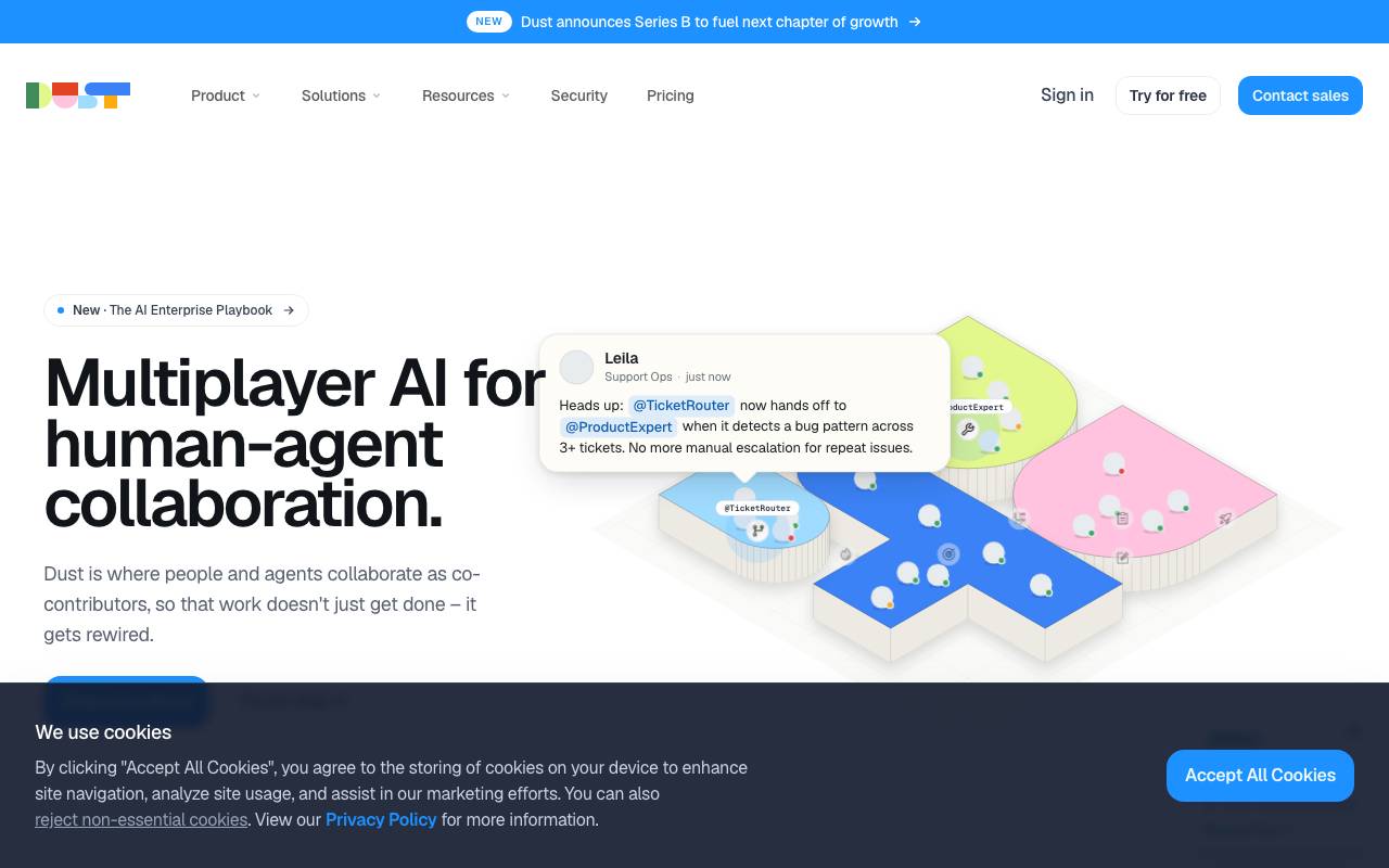 Dust AI website preview