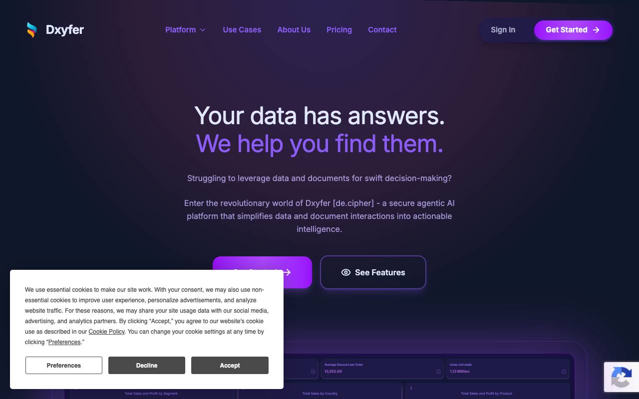 Dxyfer website preview