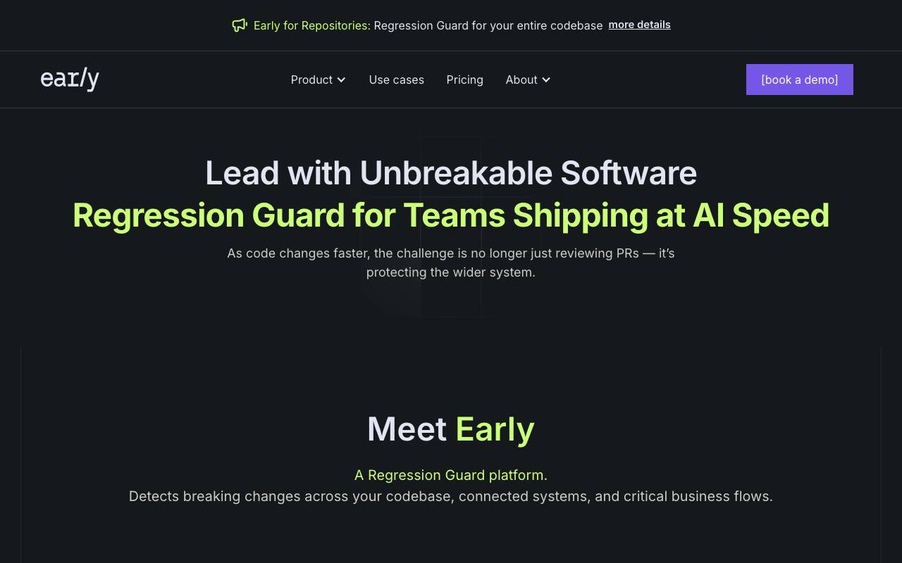 EarlyAI website preview