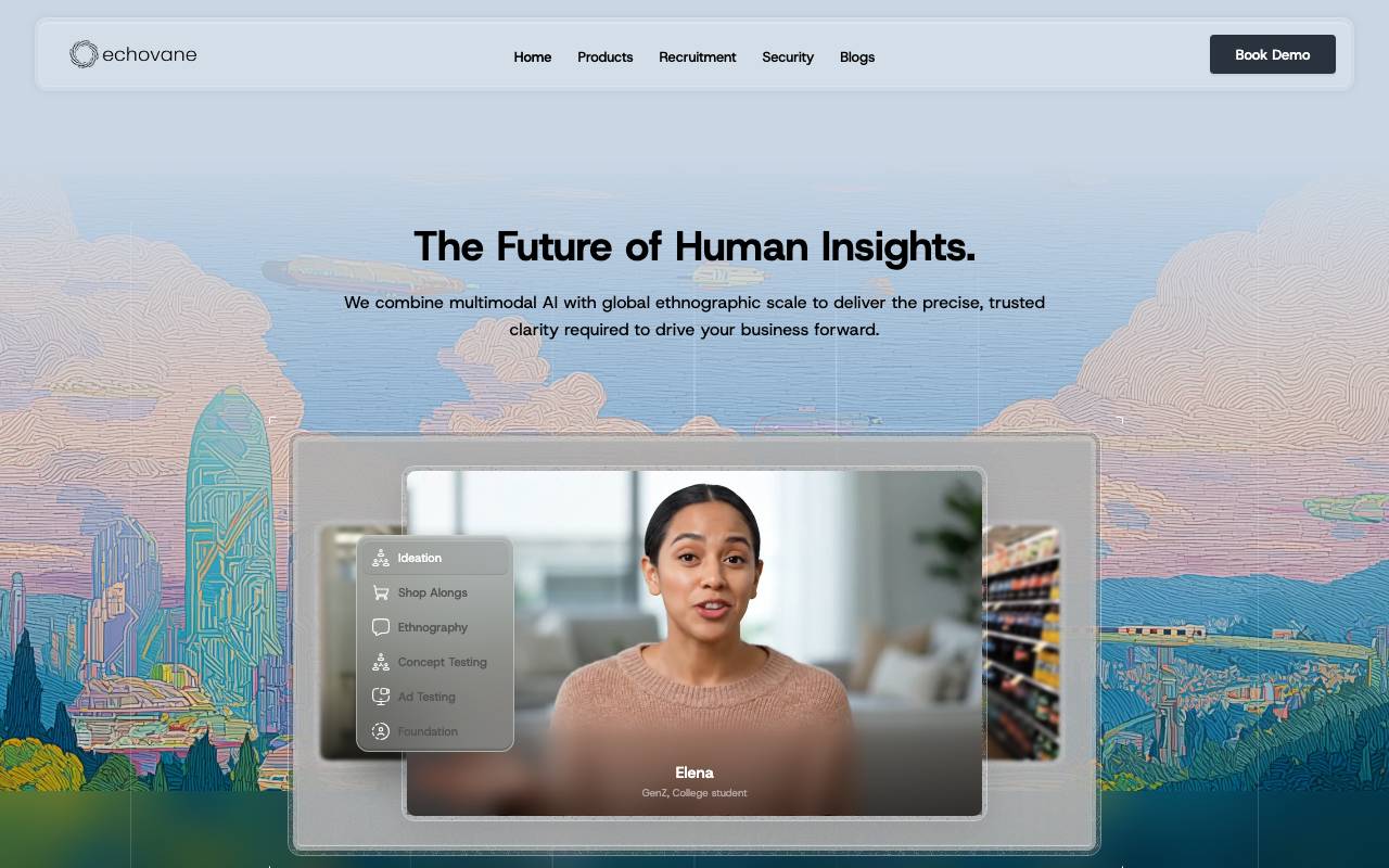 Echovane website preview
