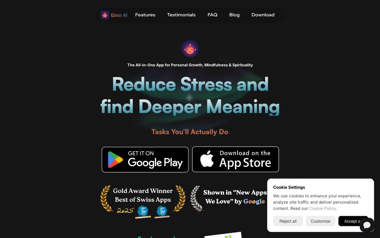 Eiren AI website preview