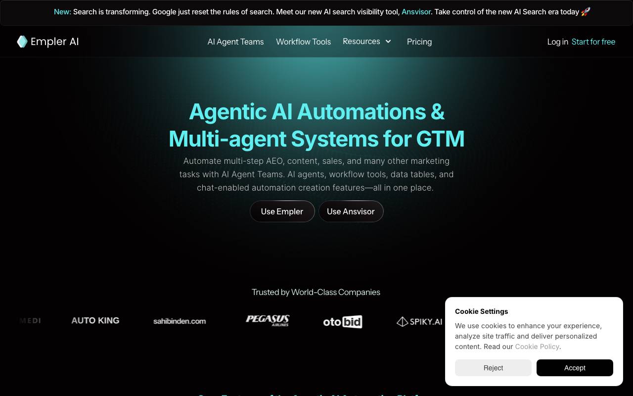 Empler AI website preview