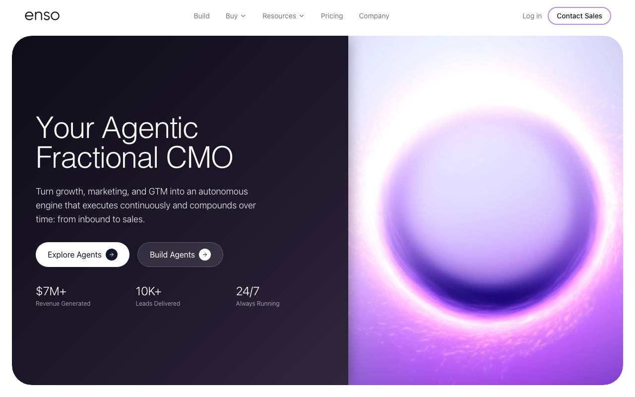 Enso website preview