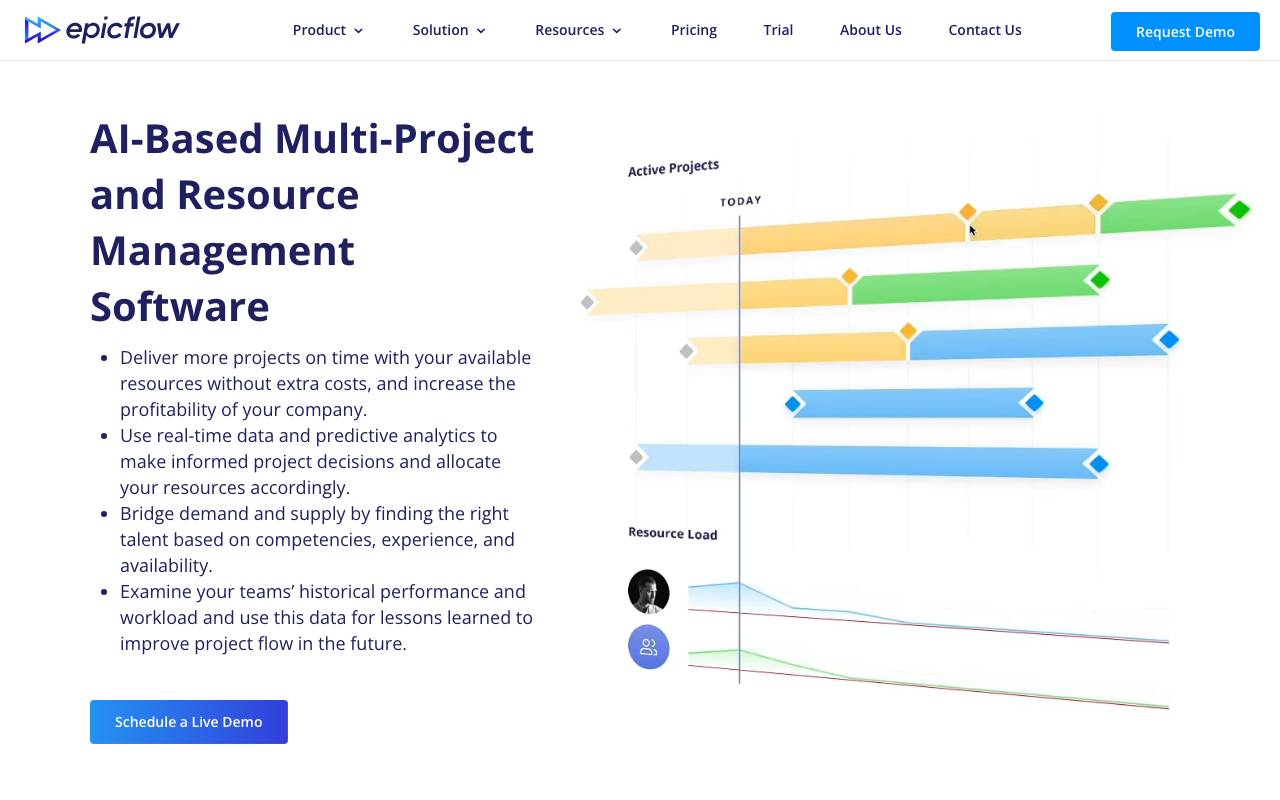 Epicflow website preview
