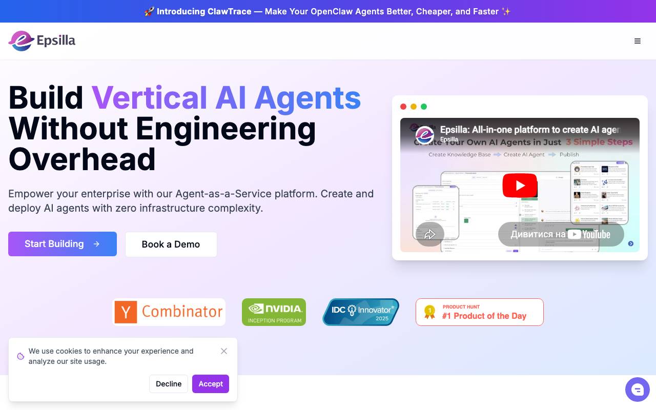 Epsilla website preview