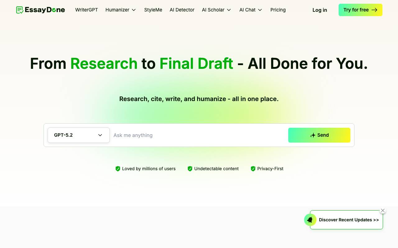 EssayDone website preview