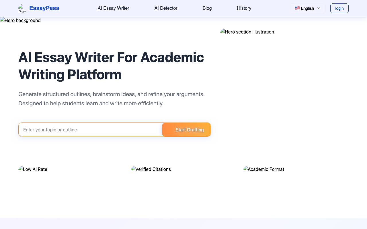 EssayPass website preview