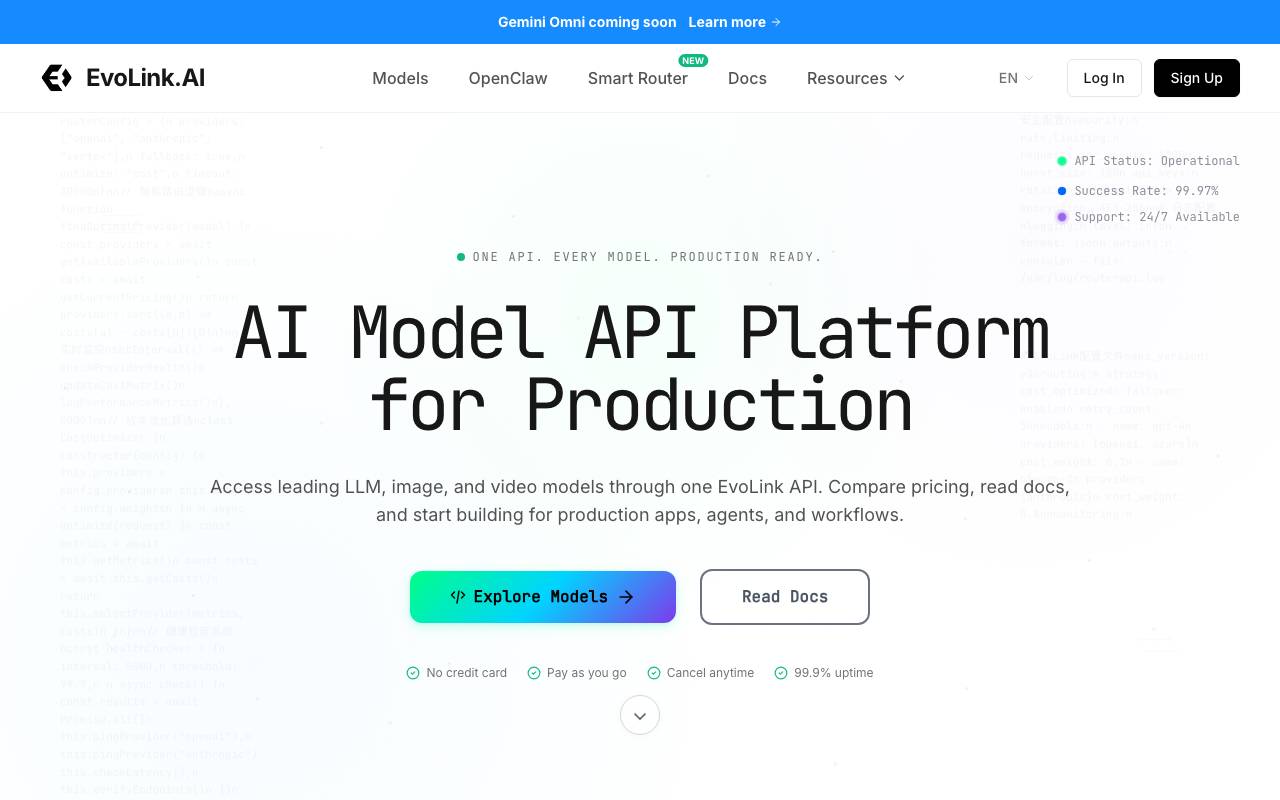 evolink website preview