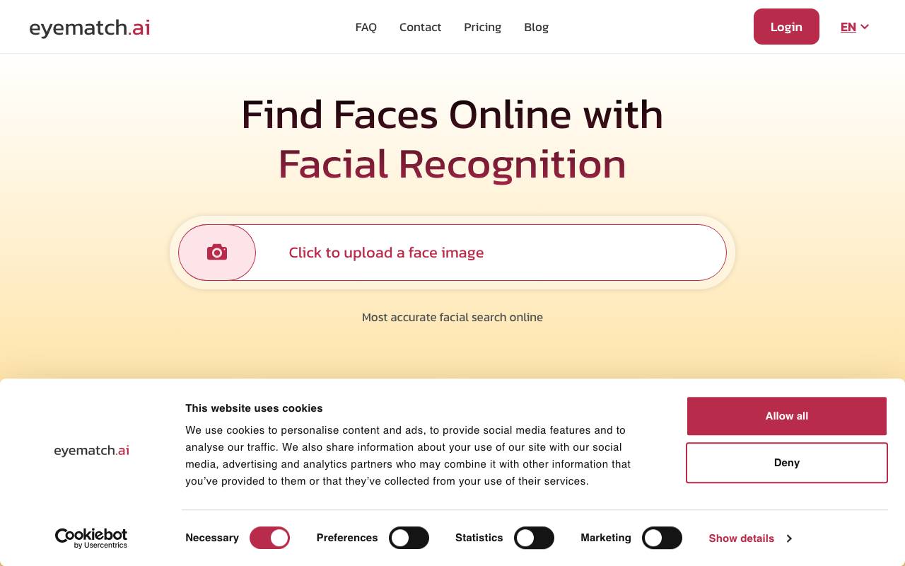 Eyematch.ai website preview