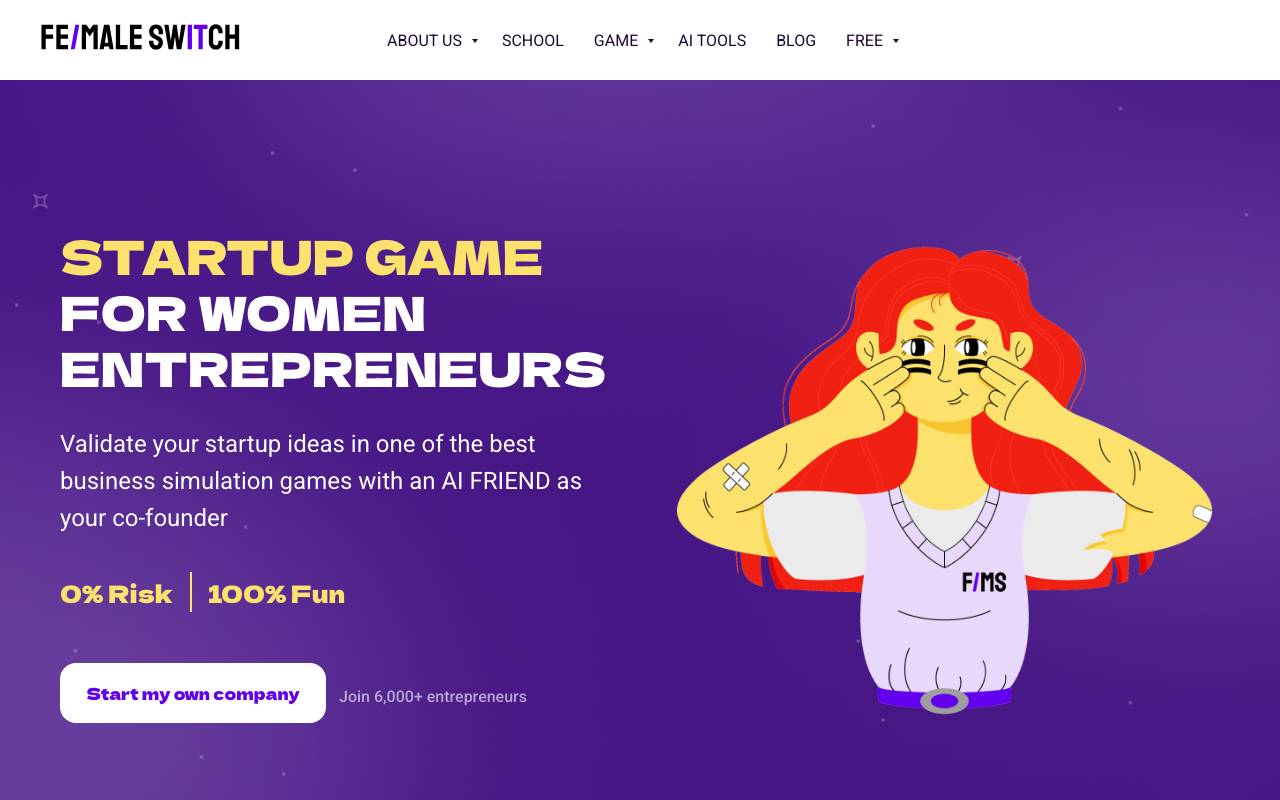 F/MS Startup Game website preview