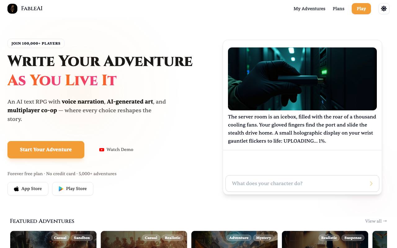 Fable website preview