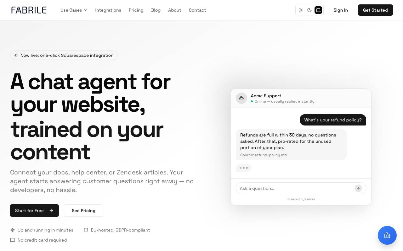 Fabrile website preview