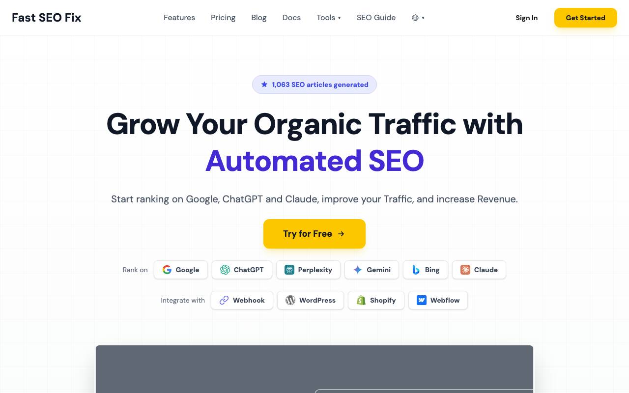 Fast SEO Fix website preview