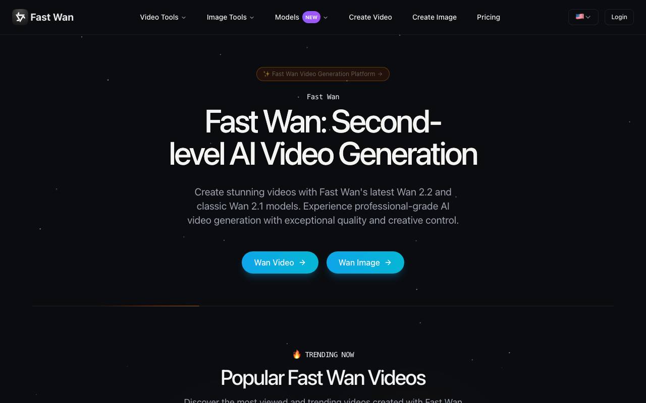 Fast Wan website preview