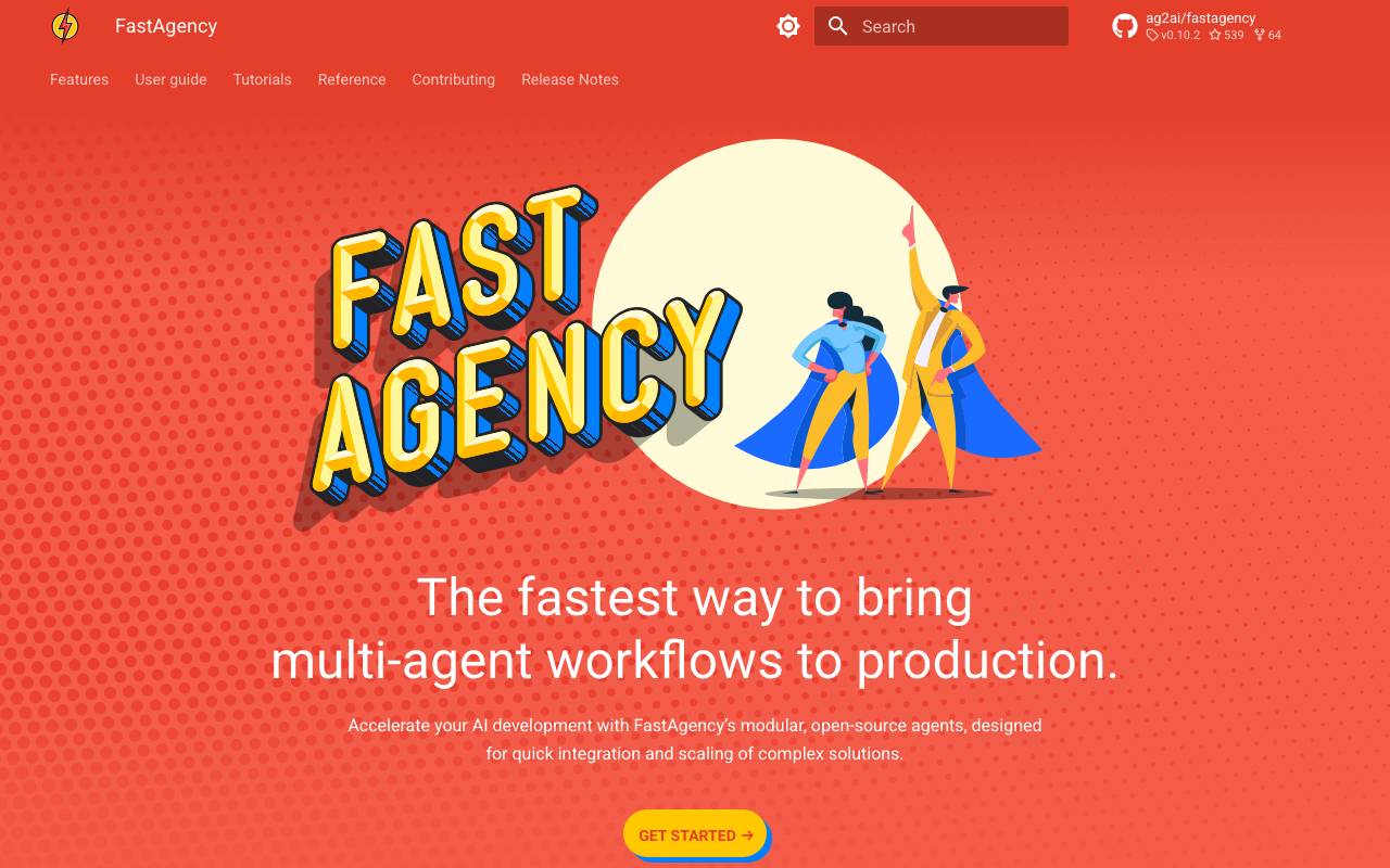 FastAgency website preview