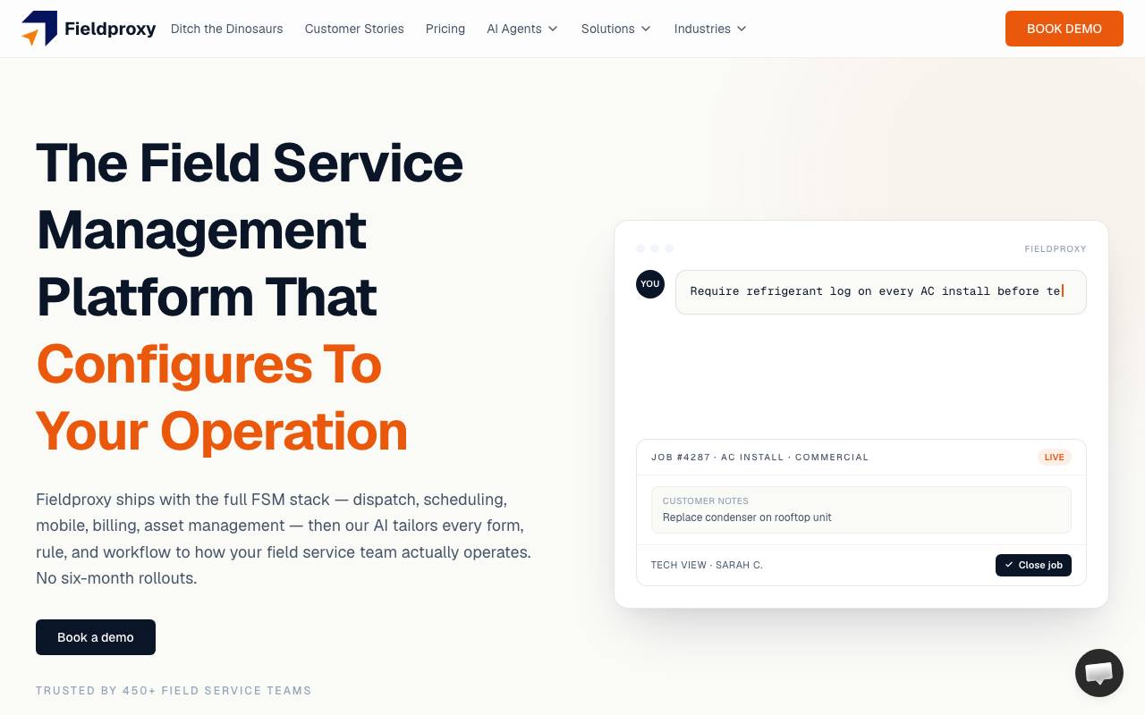 Fieldproxy website preview