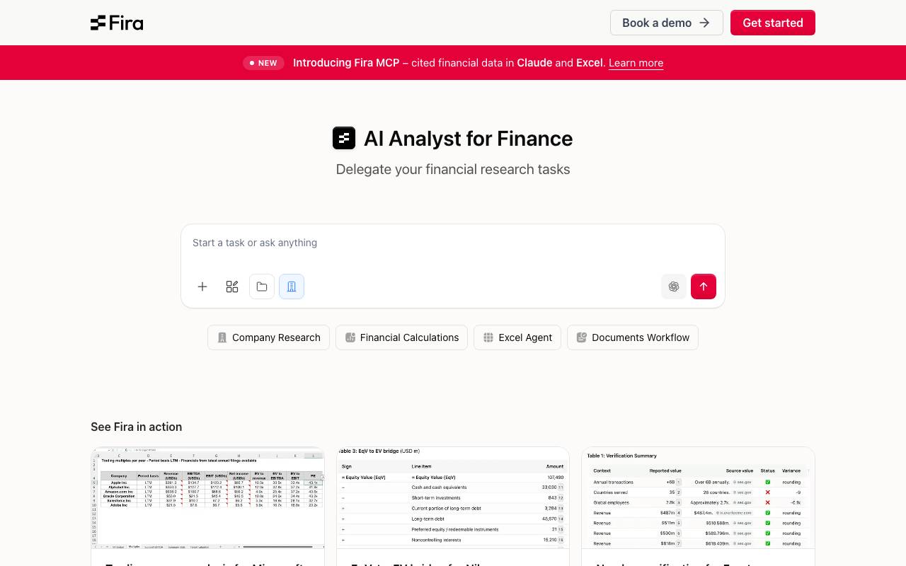 Fira website preview