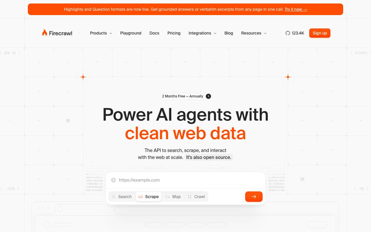 Firecrawl AI website preview