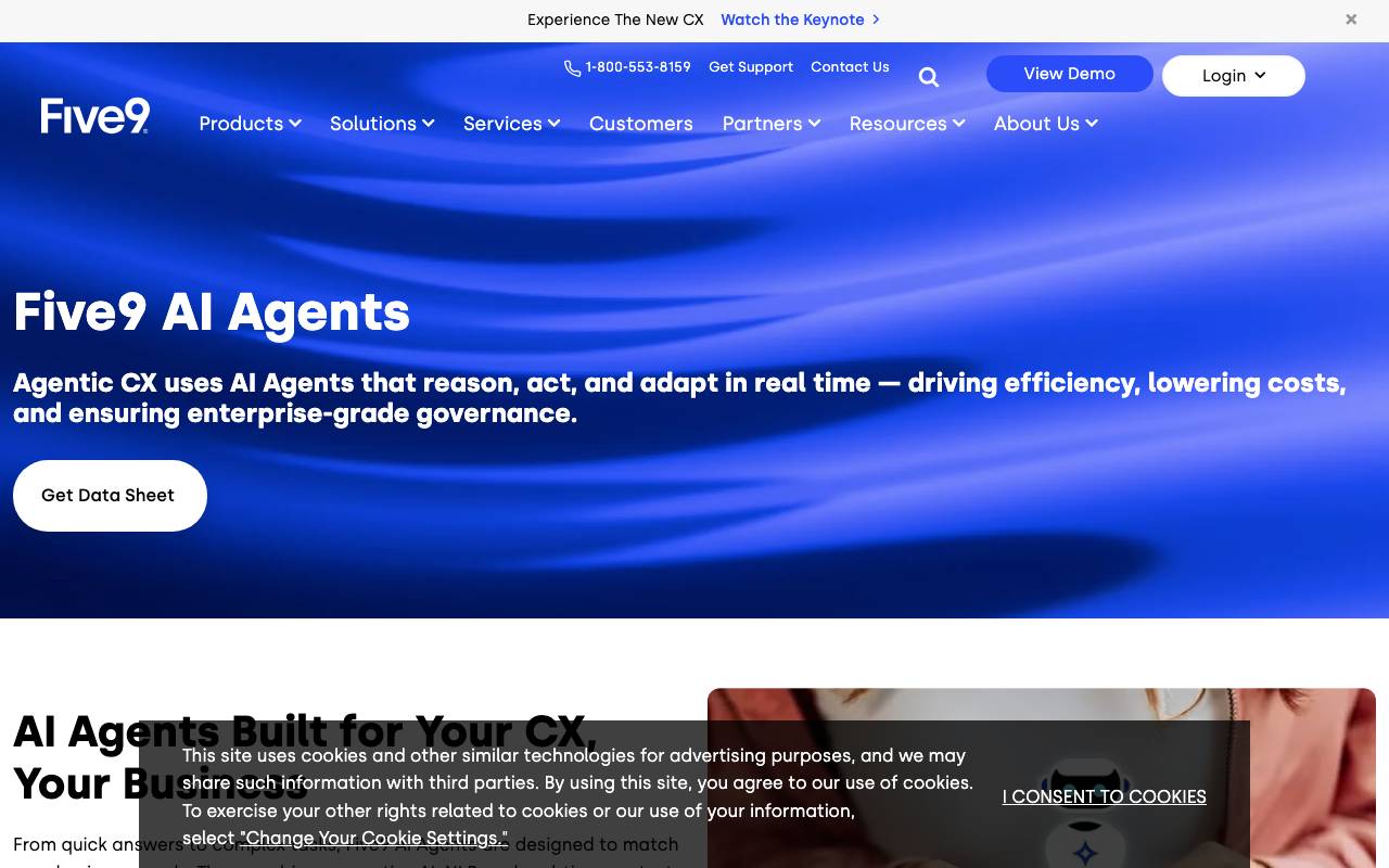 Five9 Agents website preview