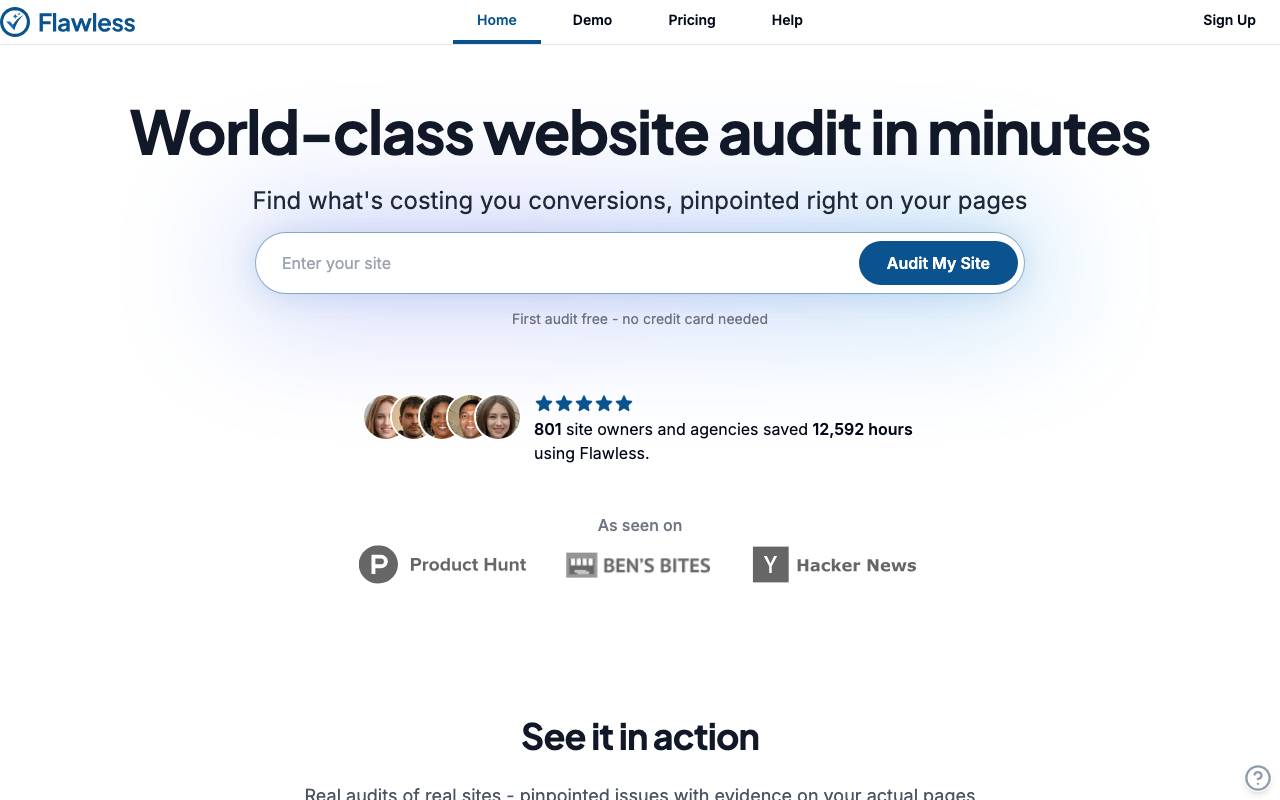 Flawless website preview