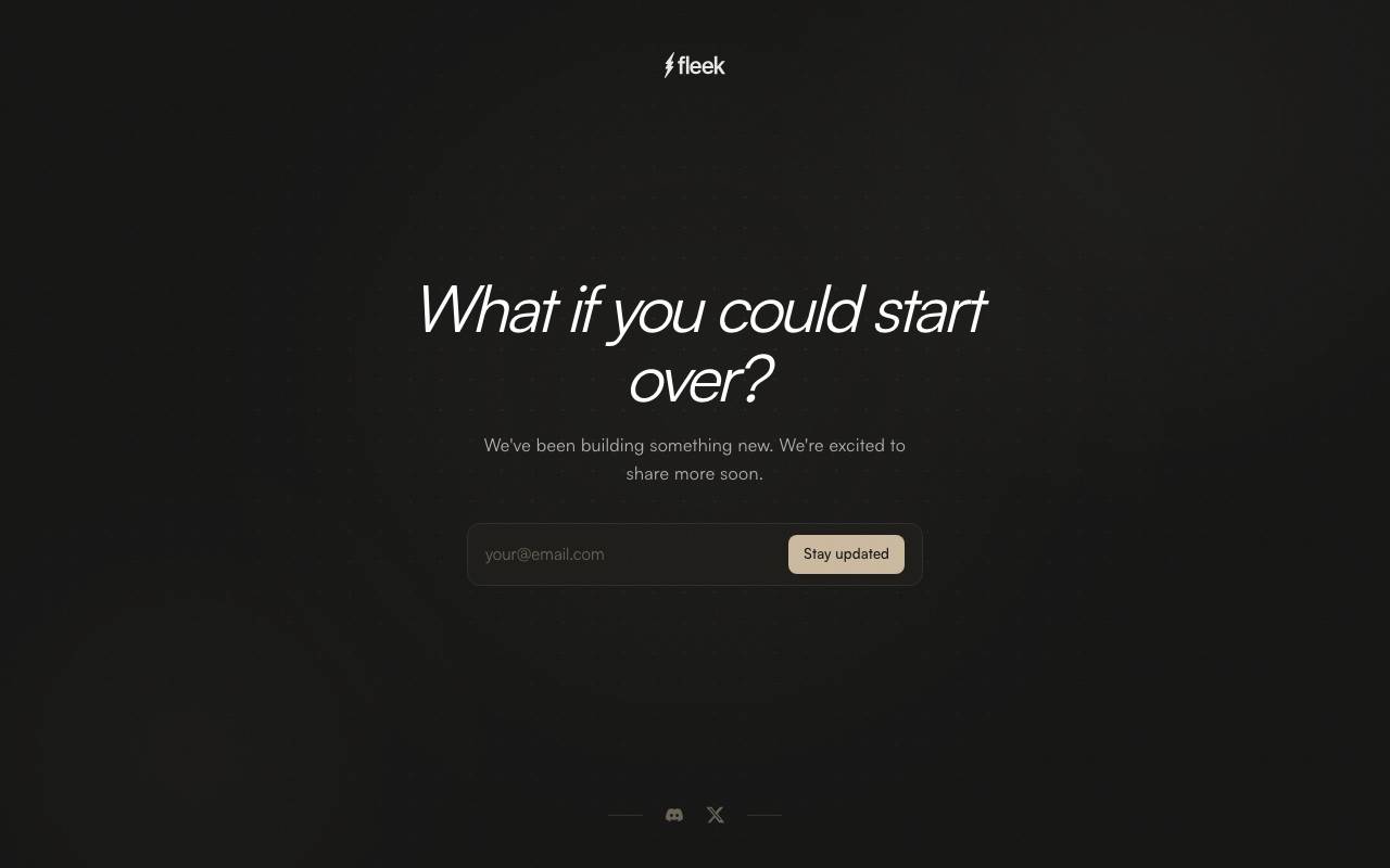 Fleek website preview