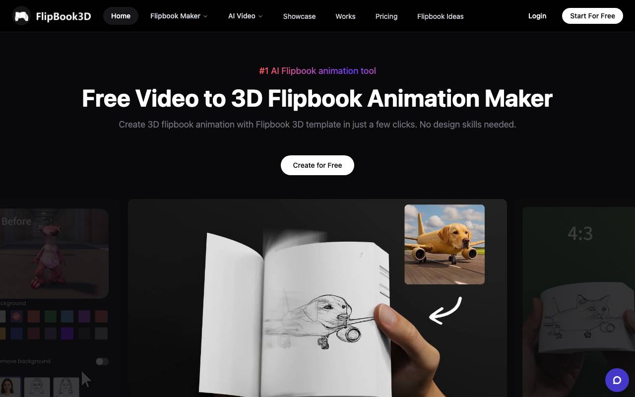Flipbook3D website preview