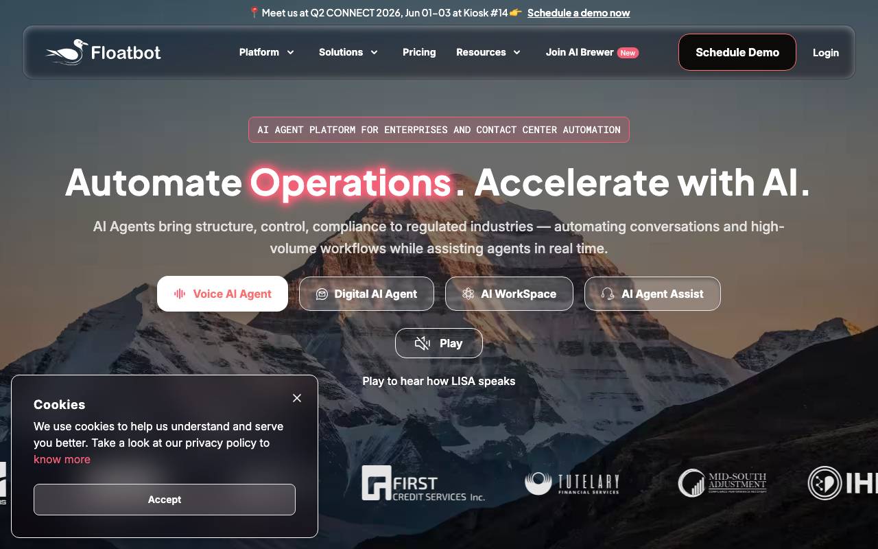 Floatbot website preview