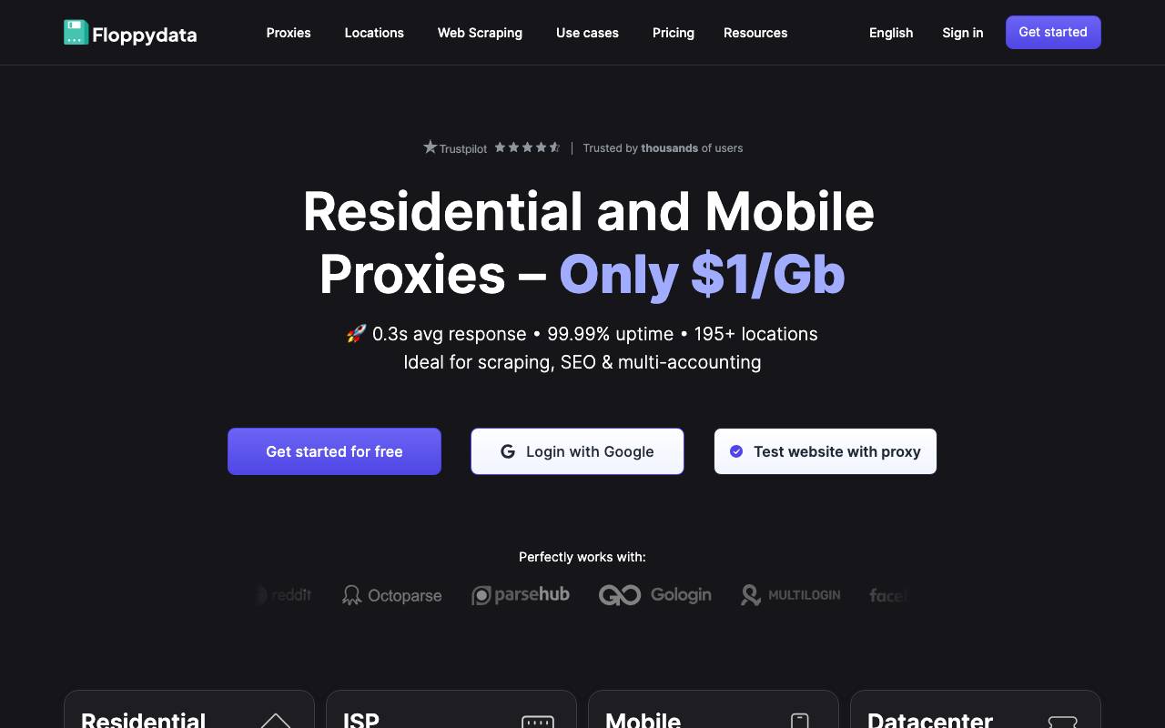 FloppyData website preview