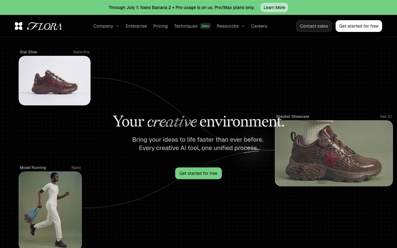 Flora website preview
