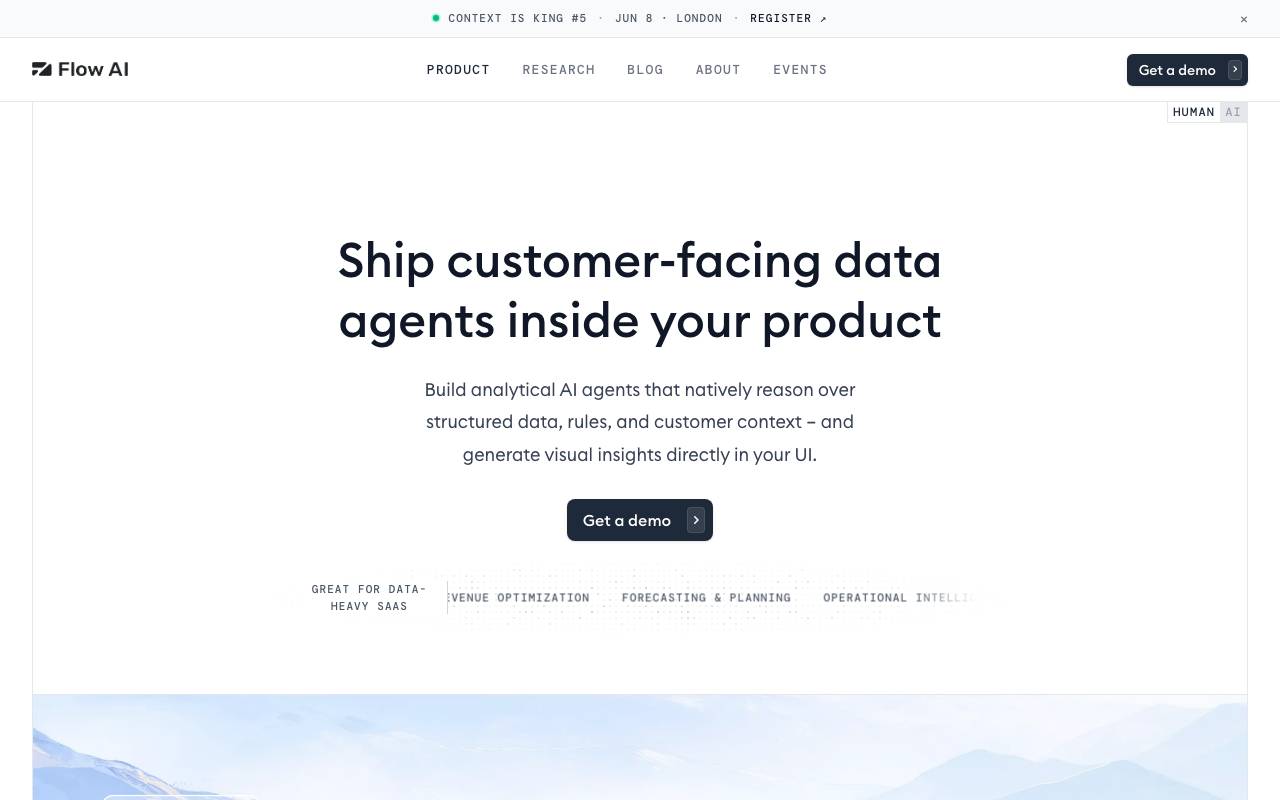 Flow AI website preview