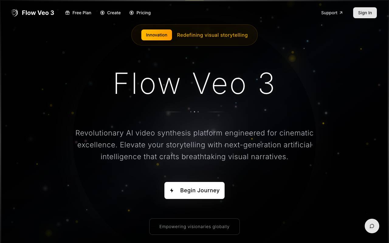 Flow Veo 3 website preview