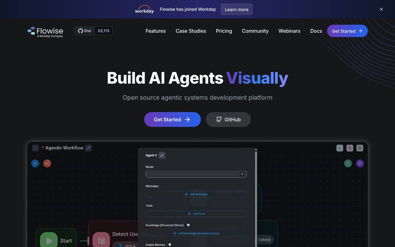 Flowise website preview