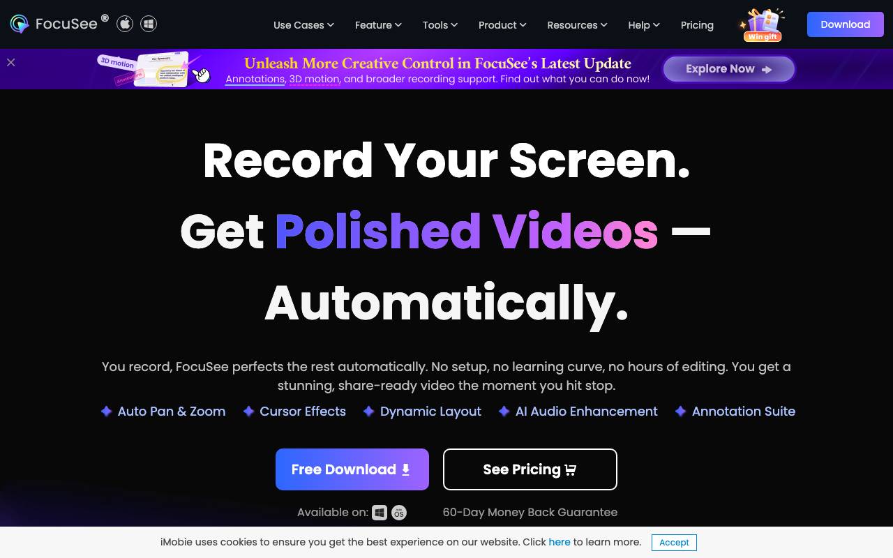 FocuSee website preview