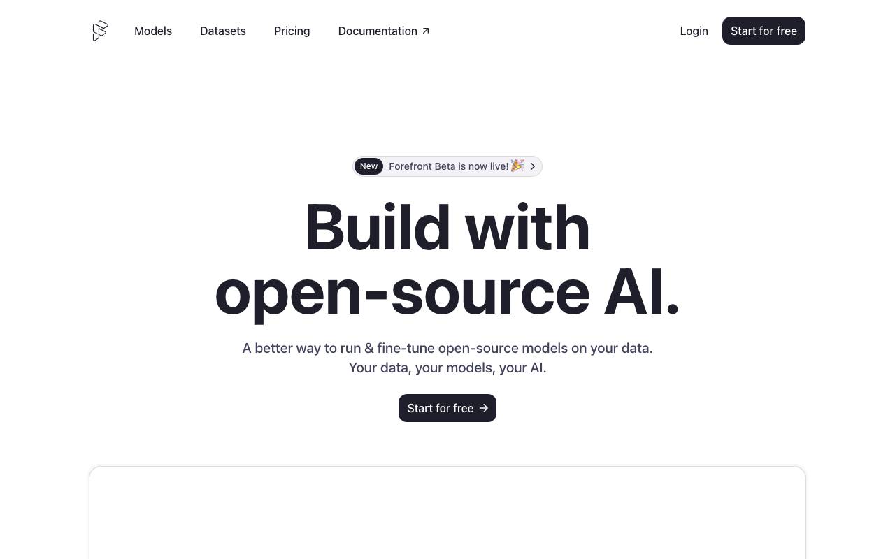 Forefront website preview
