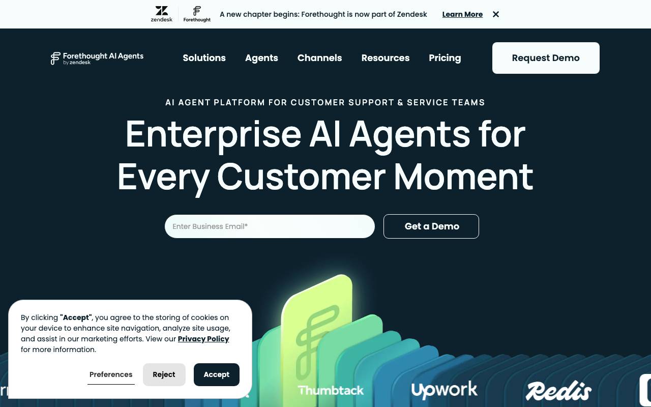 Forethought AI website preview