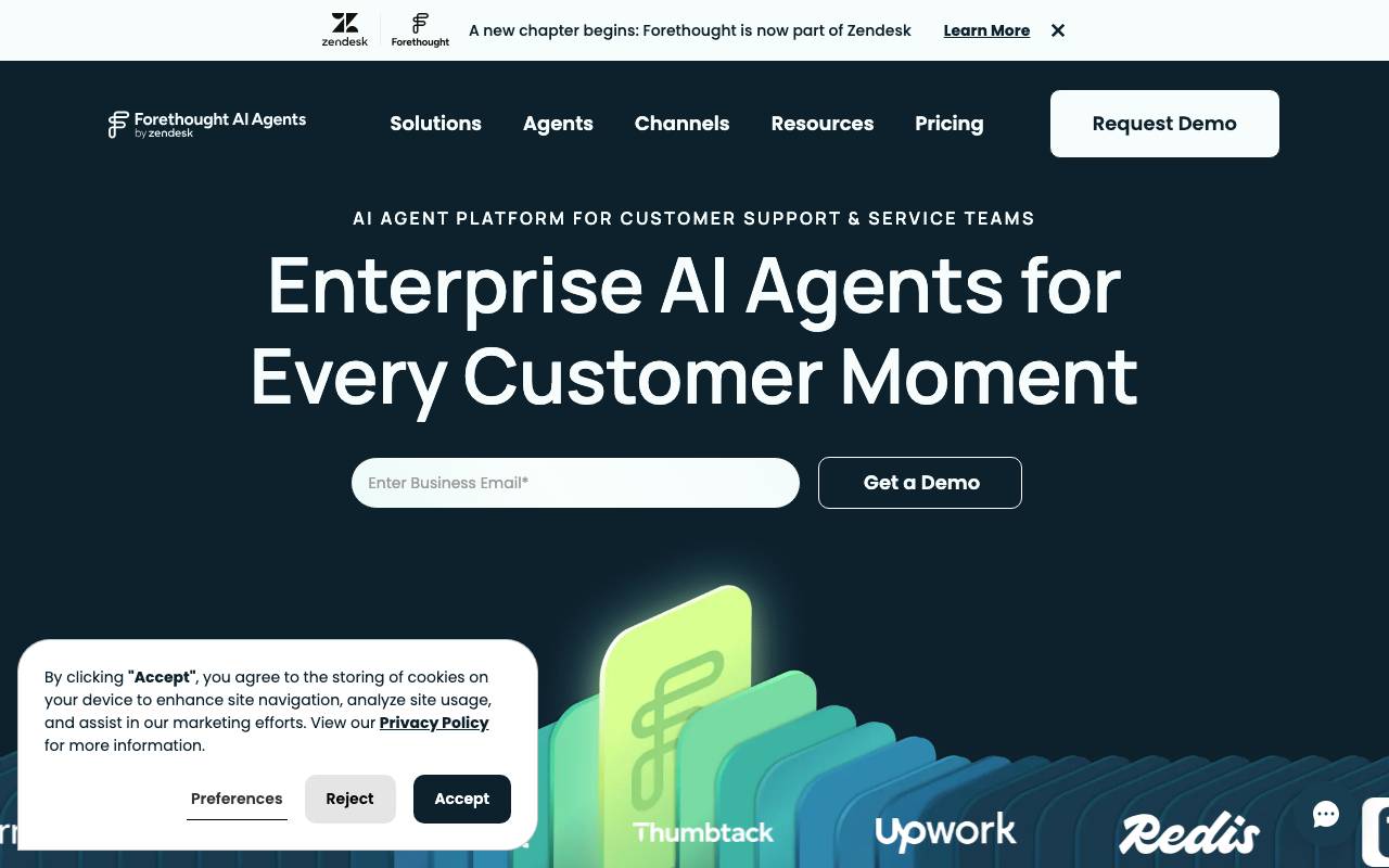 Forethought website preview