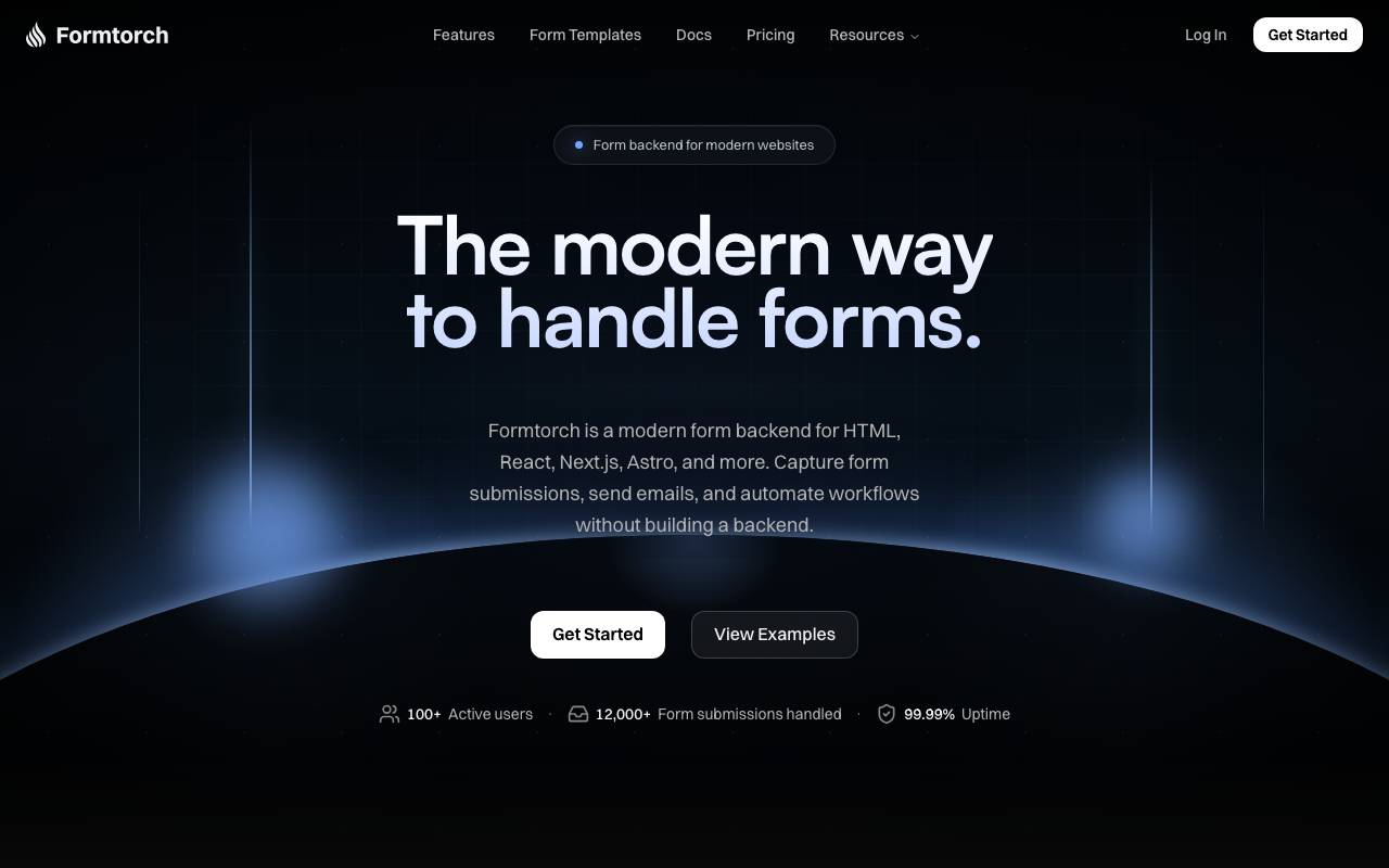 Formtorch website preview