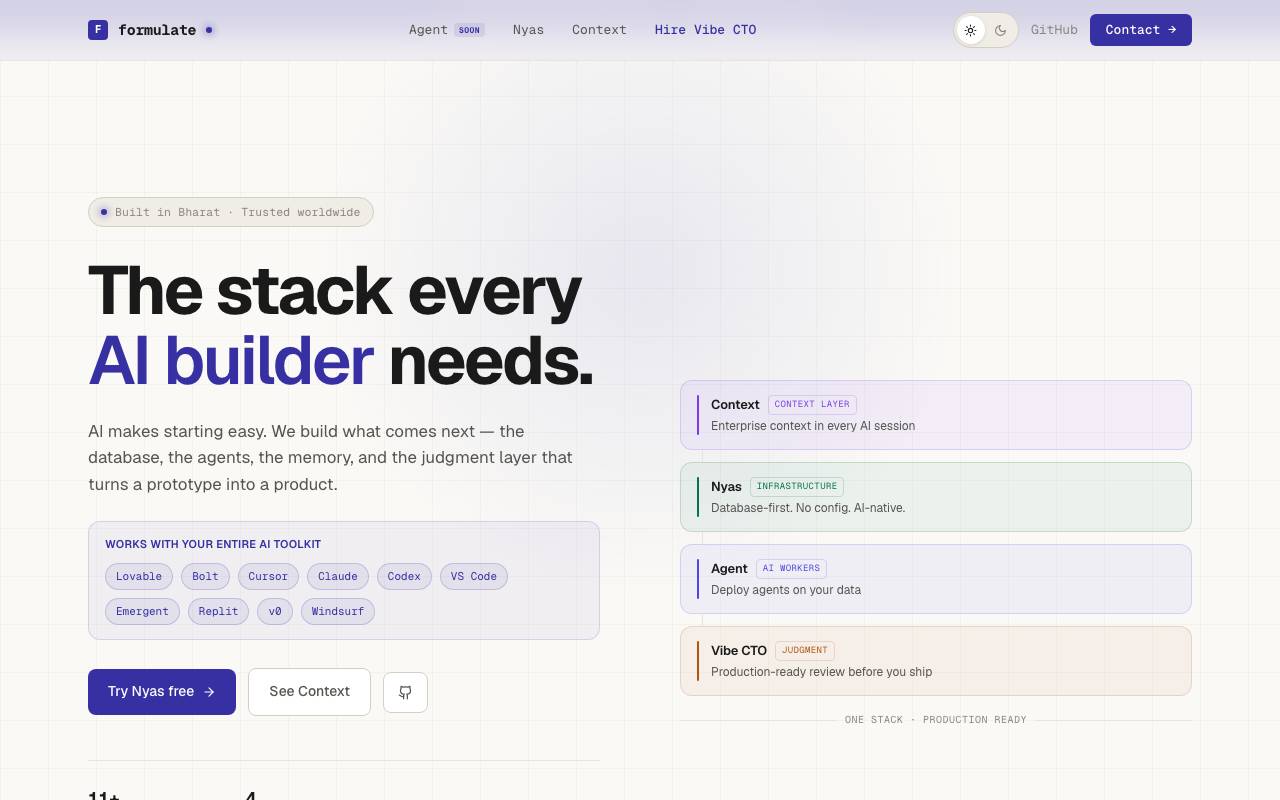 Formulate.ai website preview