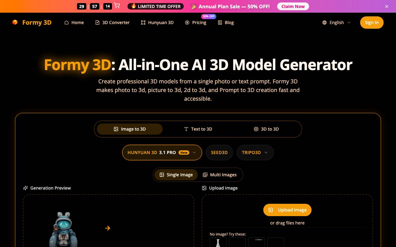 Formy 3d website preview